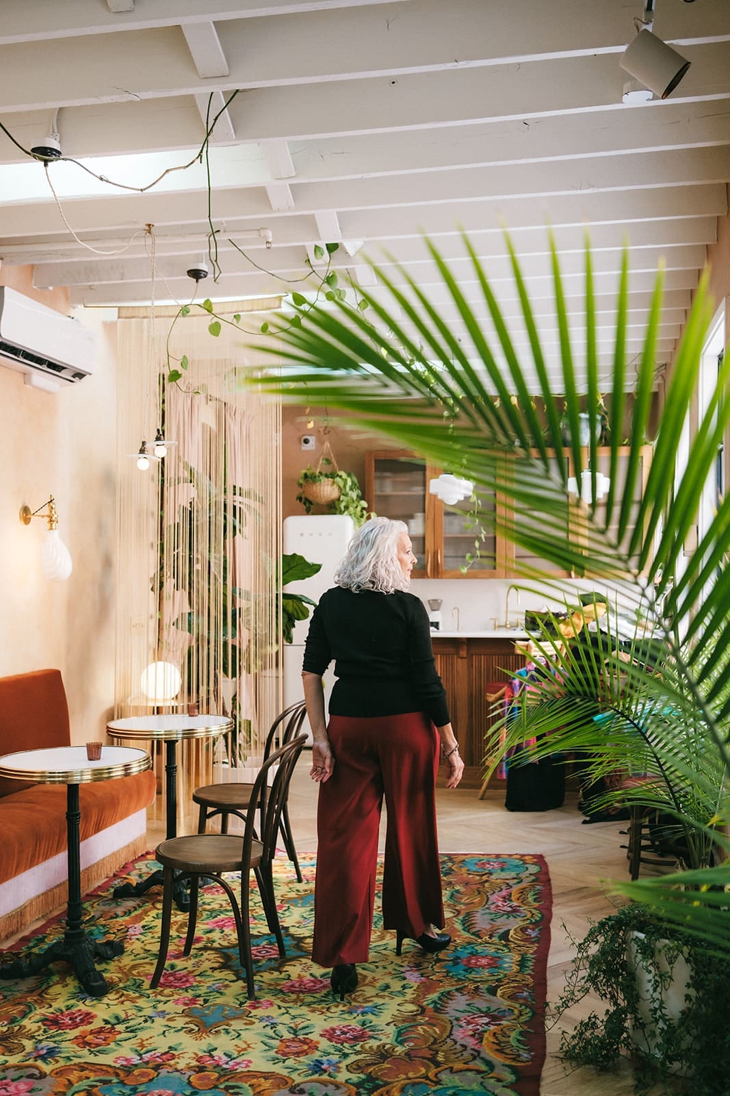 Woman walking away